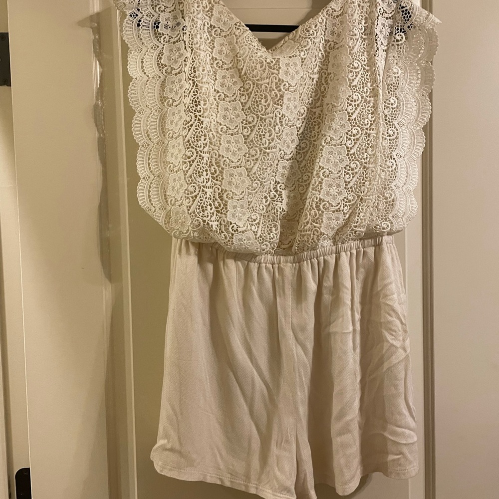 Ark&Co white lace romper